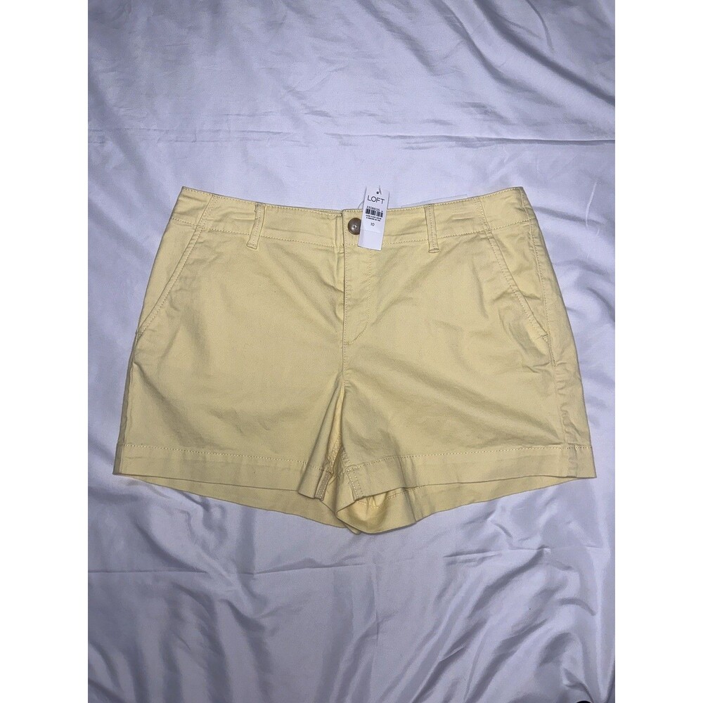 LOFT Pale Yellow Curvy Shorts size 10